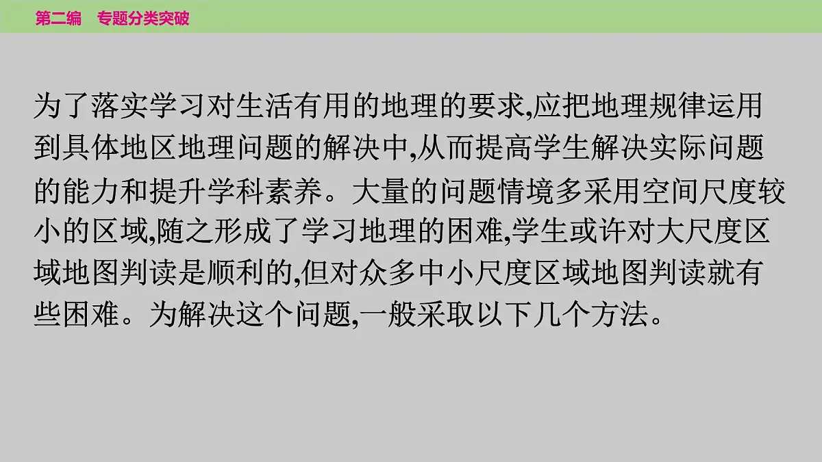 2025年中考地理二轮复习专题突破课件---专题六　局部区域地图的判读第2页
