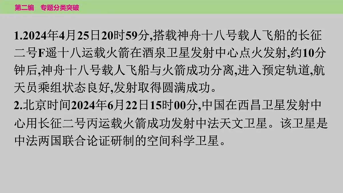 2025年中考地理二轮复习专题突破课件---专题七　时事热点第3页