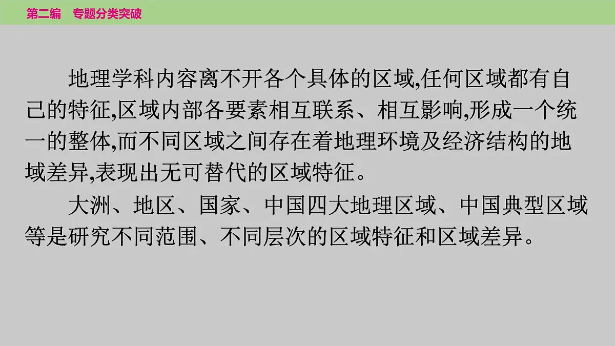2025年中考地理二轮复习专题突破课件---专题四　区域认知——区域差异与联系第2页