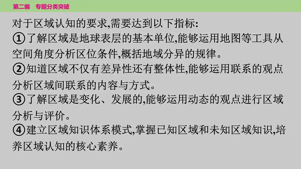 2025年中考地理二轮复习专题突破课件---专题四　区域认知——区域差异与联系第3页