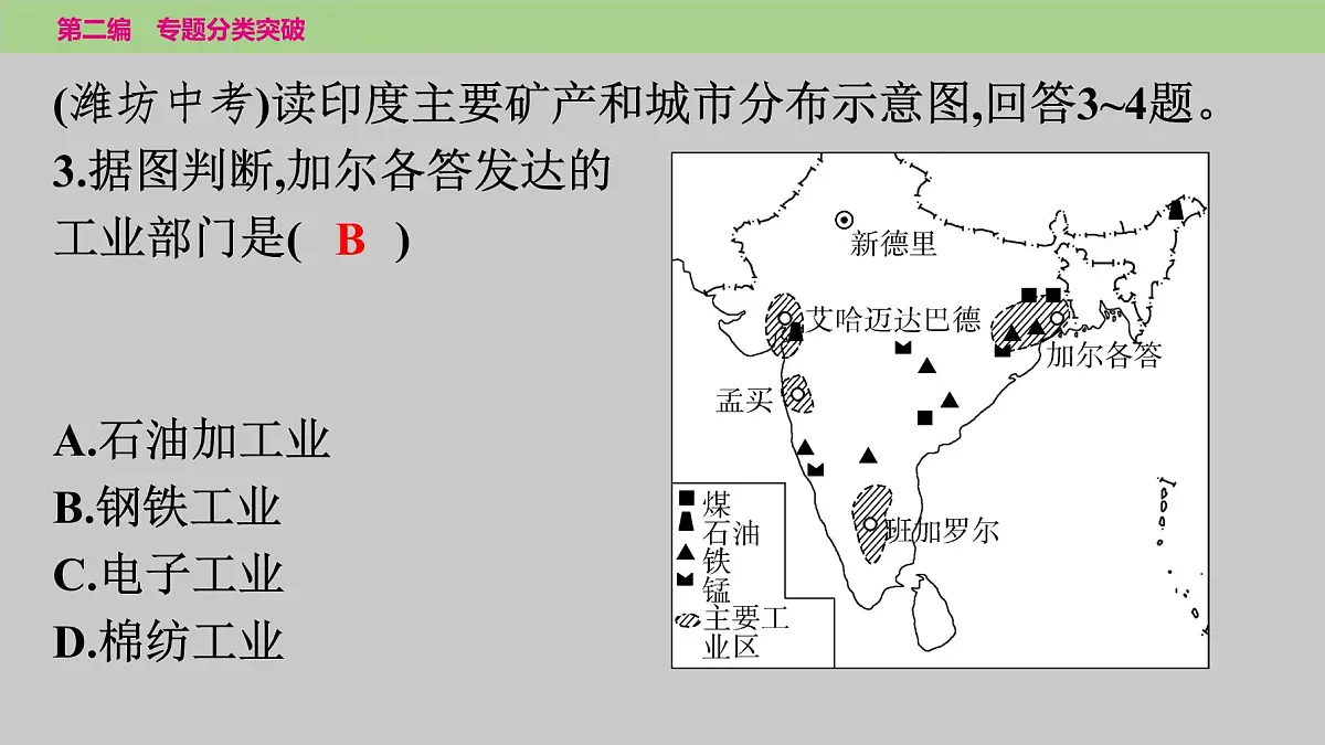 2025年中考地理二轮复习专题突破课件---专题五　类型二　工业的分布及其影响第8页