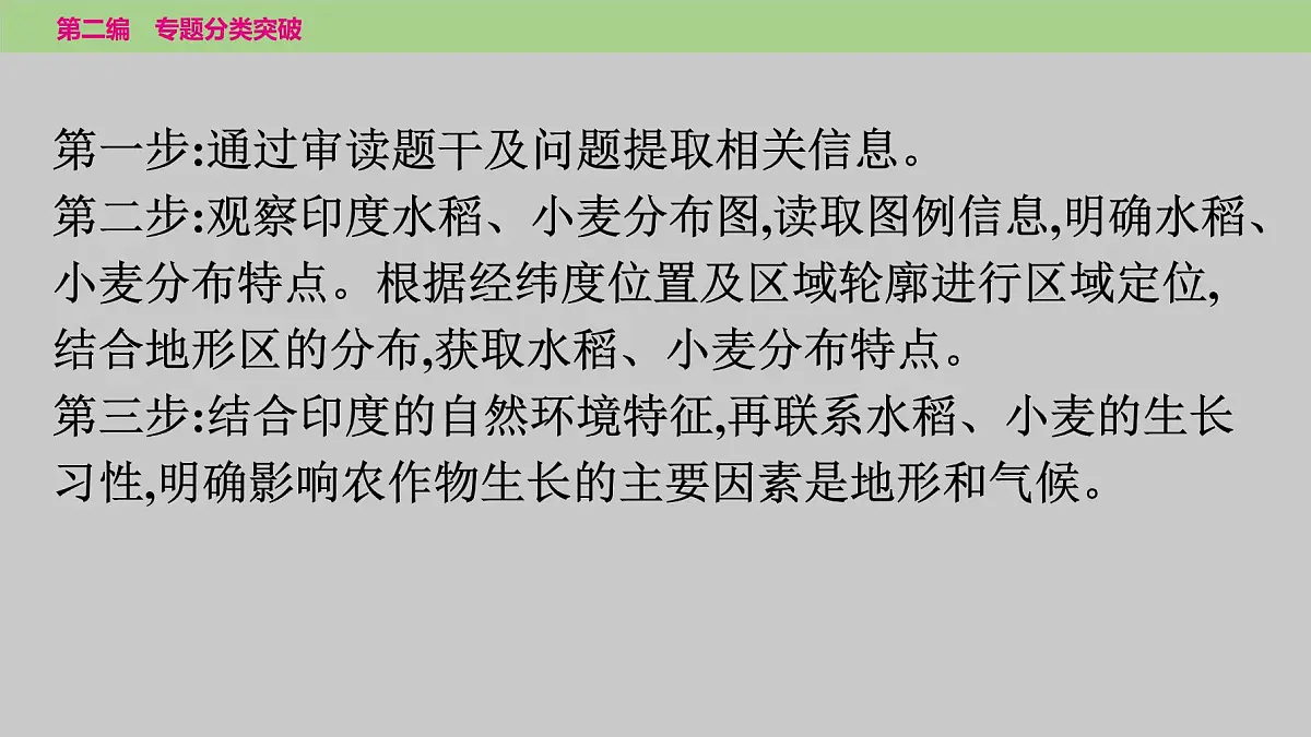 2025年中考地理二轮复习专题突破课件---专题五　类型一　农业的分布及发展第3页