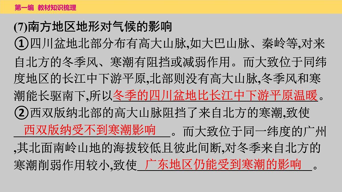 2025年中考地理一轮复习教材整理课件---第七章　第一课时　自然特征与农业、“鱼米之乡”——长江三角洲地区第6页