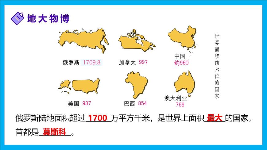 【湘教新版】7下第九章 第三节 《俄罗斯》教学课件（第1课时）第6页