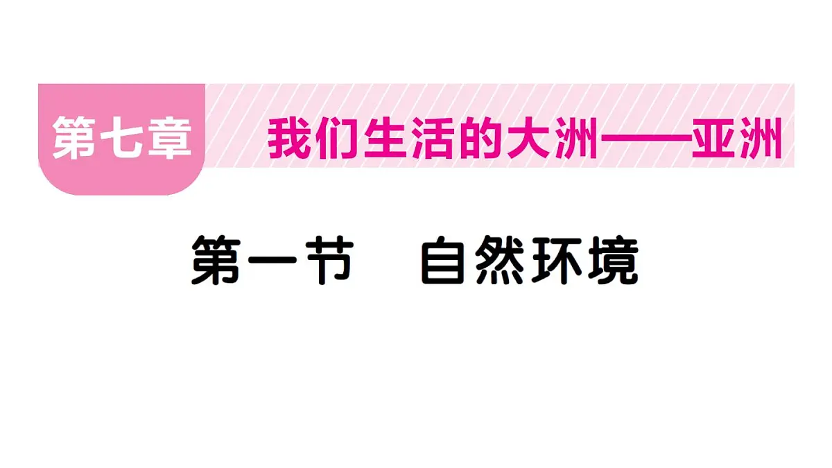 初中地理新人教版七年级下册第七章第一节 自然环境作业课件2025春第1页