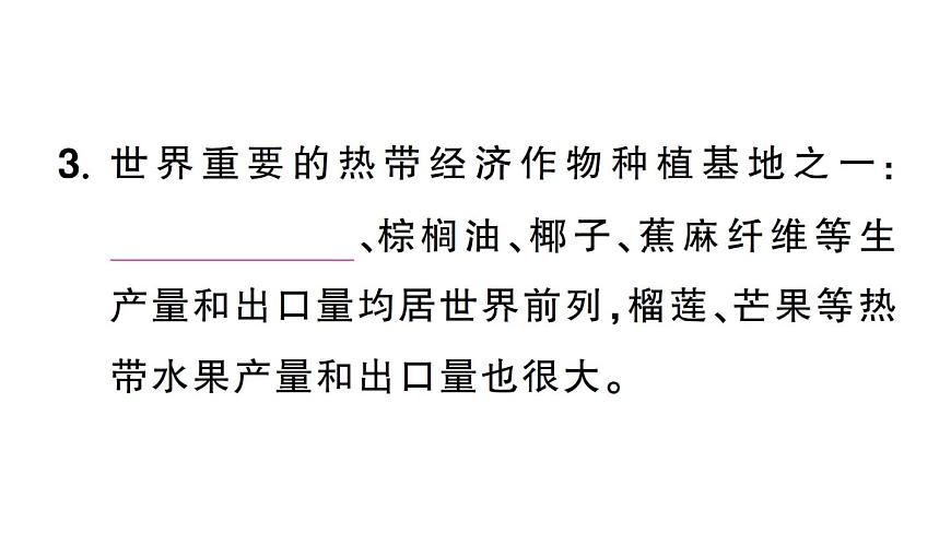 初中地理新人教版七年级下册第八章第二节 东南亚作业课件2025春第8页