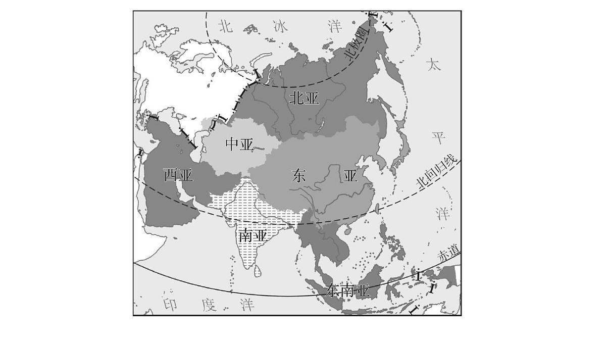 初中地理新人教版七年级下册期中综合检测卷作业课件2025春第5页