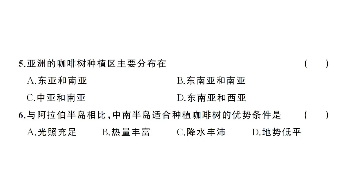 初中地理新人教版七年级下册第七章综合训练作业课件2025春第7页
