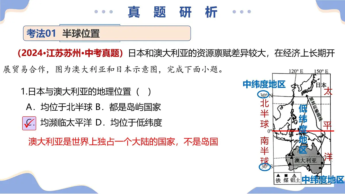 专题03 地理位置（精讲课件）2025年中考地理二轮复习讲练测（江苏专用）课件第7页