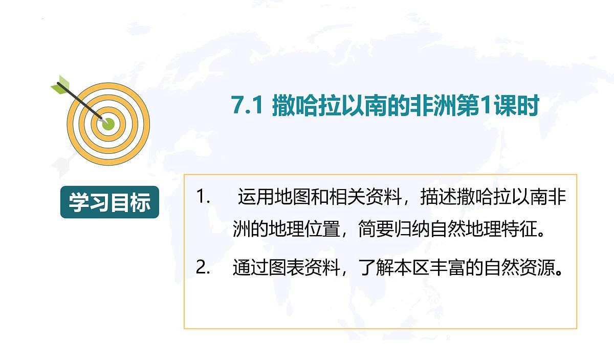7.1撒哈拉以南的非洲（第1课时）2025学年七年级地理下册（粤人版2024） 课件第2页