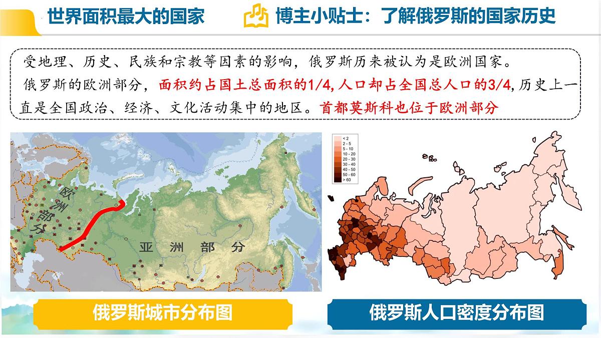 初中 地理 人教版（2024） 七年级下册第四节 俄罗斯第一课时 课件第5页