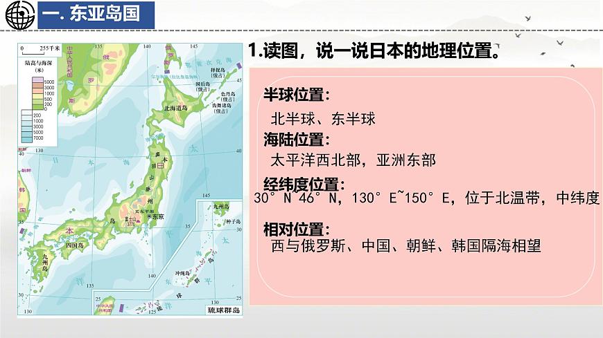 初中  地理  湘教版（2024） 七年级下册9.1 日本第1课时 课件第7页