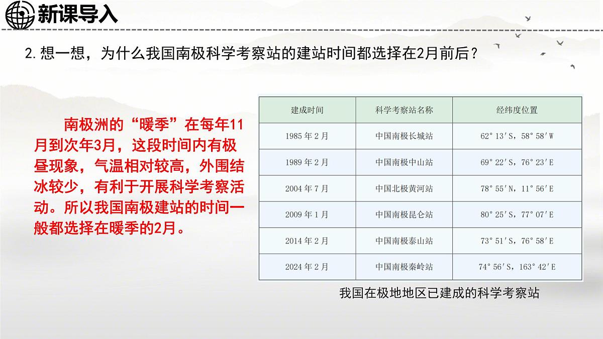 初中  地理  湘教版（2024） 七年级下册8.5 北极地区和南极地区 课件第4页
