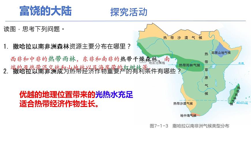 初中  地理 粤教粤人版（2024）  七年级下册7.1 撒哈拉以南非洲第2课时 课件第3页