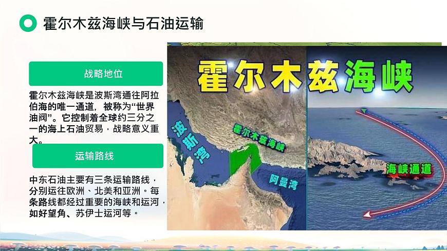 初中  地理 粤教粤人版（2024）  七年级下册7.2 中东的资源与经济 课件第8页