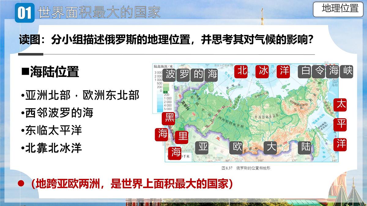 初中  地理  人教版（2024）  七年级下册(2024)  第八章第四节 俄罗斯 课件第5页