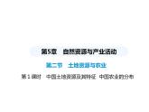 中圖版初中七年級地理下冊第五章自然資源與產(chǎn)業(yè)活動第二節(jié)第一課時中國土地資源及其特征中國農(nóng)業(yè)的分布課件