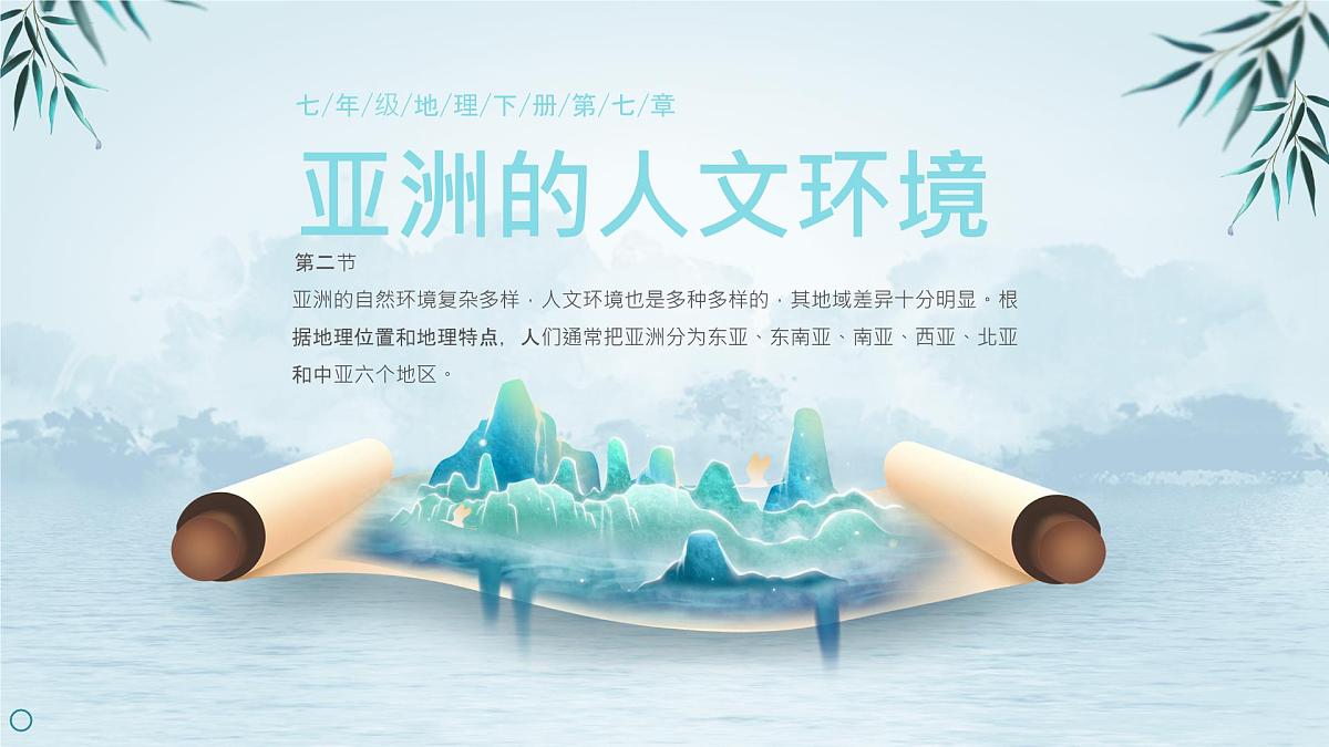 初中 地理 人教版（2024） 七年级下册(2024) 第七章第二节 人文环境 课件第1页
