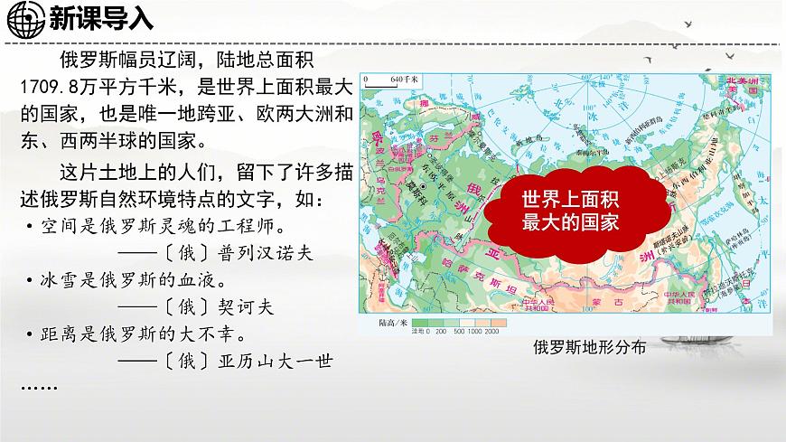 初中地理湘教版（2024）七年级下册9.3 俄罗斯 课件第2页