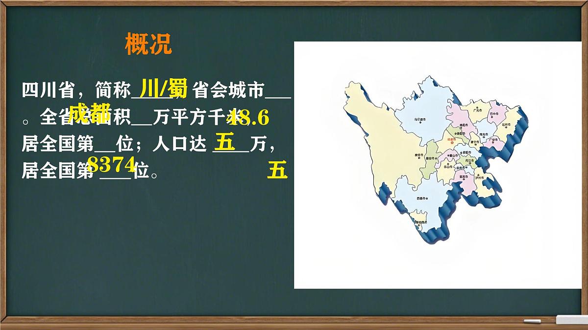 初中地理中图版（2024）七年级下册7.2 四川省 课件第3页