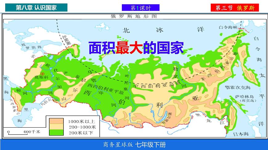 初中地理商务星球版（2024）七年级下册8.3 俄罗斯 课件第1页