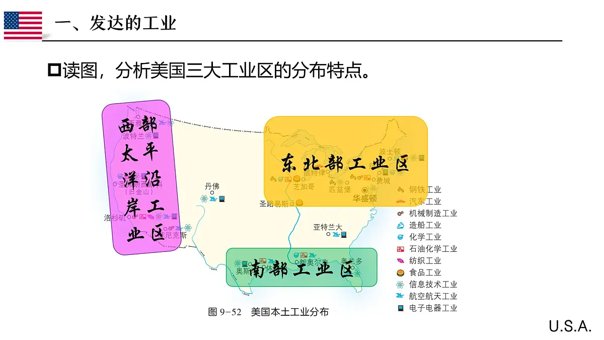 9.5.2美国【课件】（第二课时——工业、人口和城市）——2025新教材湘教版初一地理下册pptx第7页