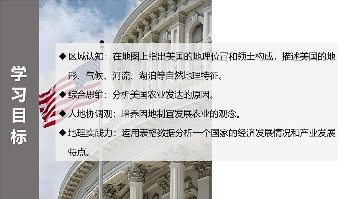 9.5.1美国【课件】（第一课时——领土构成和农业）——2025新教材湘教版初一地理下册pptx第3页