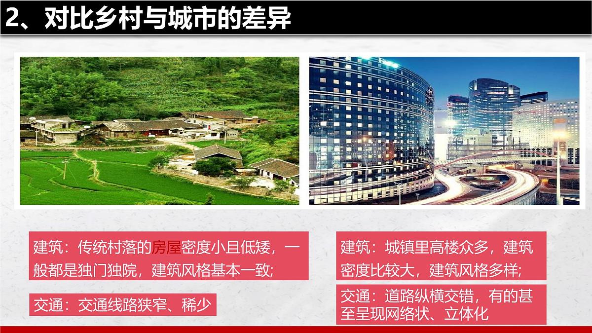 5.2 城镇与乡村 课件 人教版（2024）七年级上册地理 (1)第8页