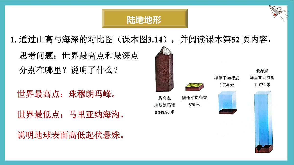 3.2 世界的地形 课件人教版（2024）地理七年级上册第5页