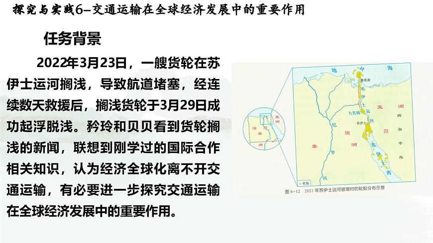 第六章 探究与实践 交通运输在全球经济发展中的重要作用 课件-2024-2025学年七年级地理上学期湘教版（2024）第2页