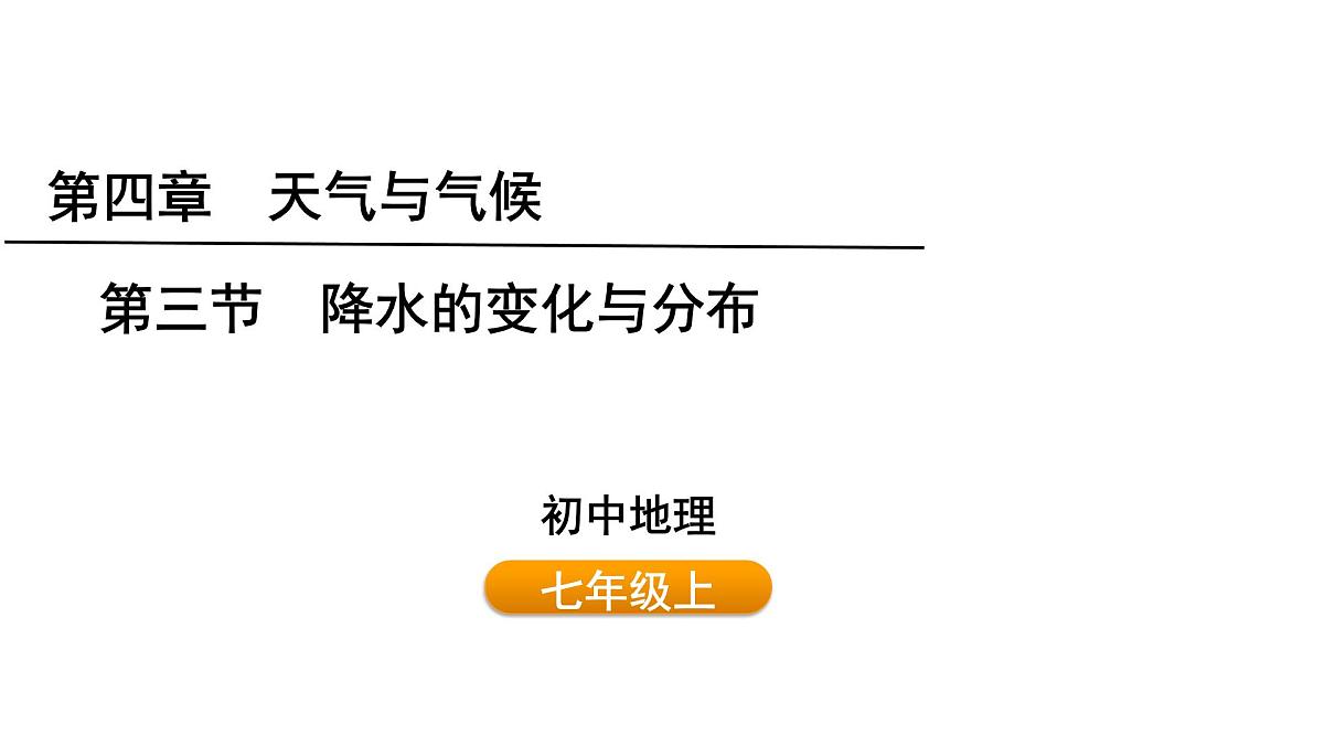 4.3降水的变化与分布 课件 2024-2025学年人教版地理七年级上册第1页