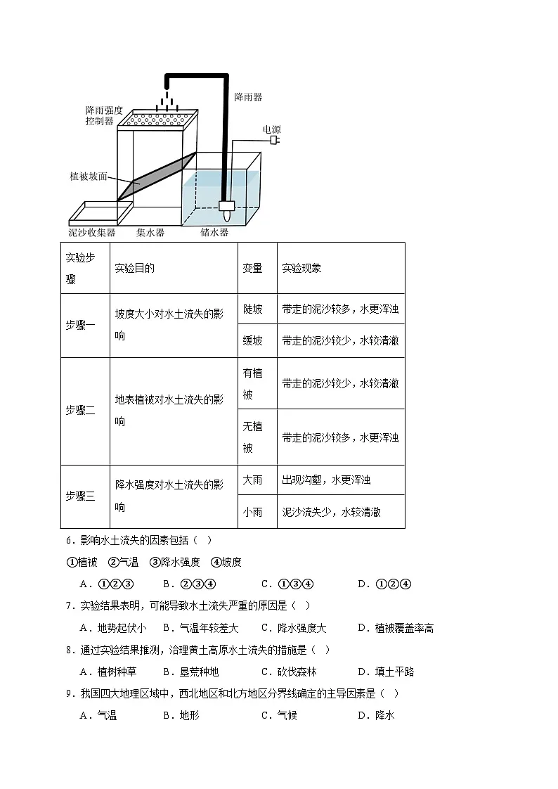 江苏省盐城市东台市三2024-2025学年八年级下学期期中地理检测试题（附答案）第2页