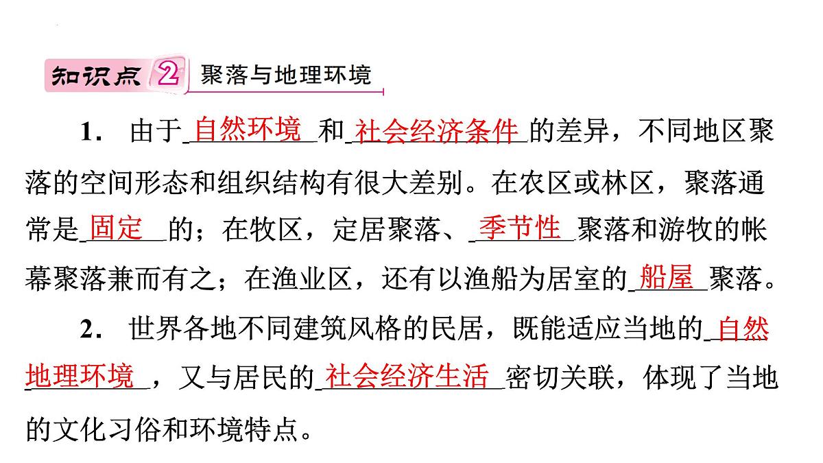 初中地理 湘教版2024七年级上册4.2世界的聚落 课件第5页