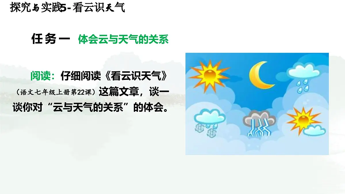 初中地理 湘教版2024七年级上册第五章+探究与实践+看云识天气+课件第3页