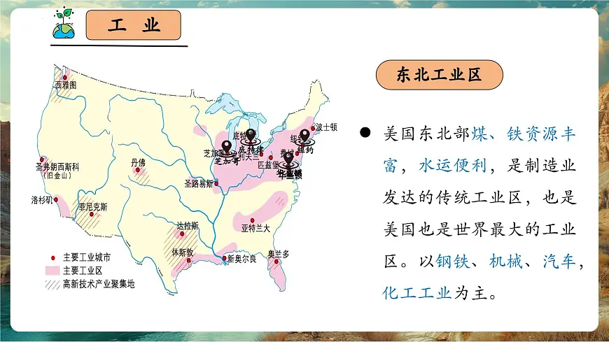 【新教材核心素养】商务星球版地理七年级下册8.5.2 美国（课时2）第8页