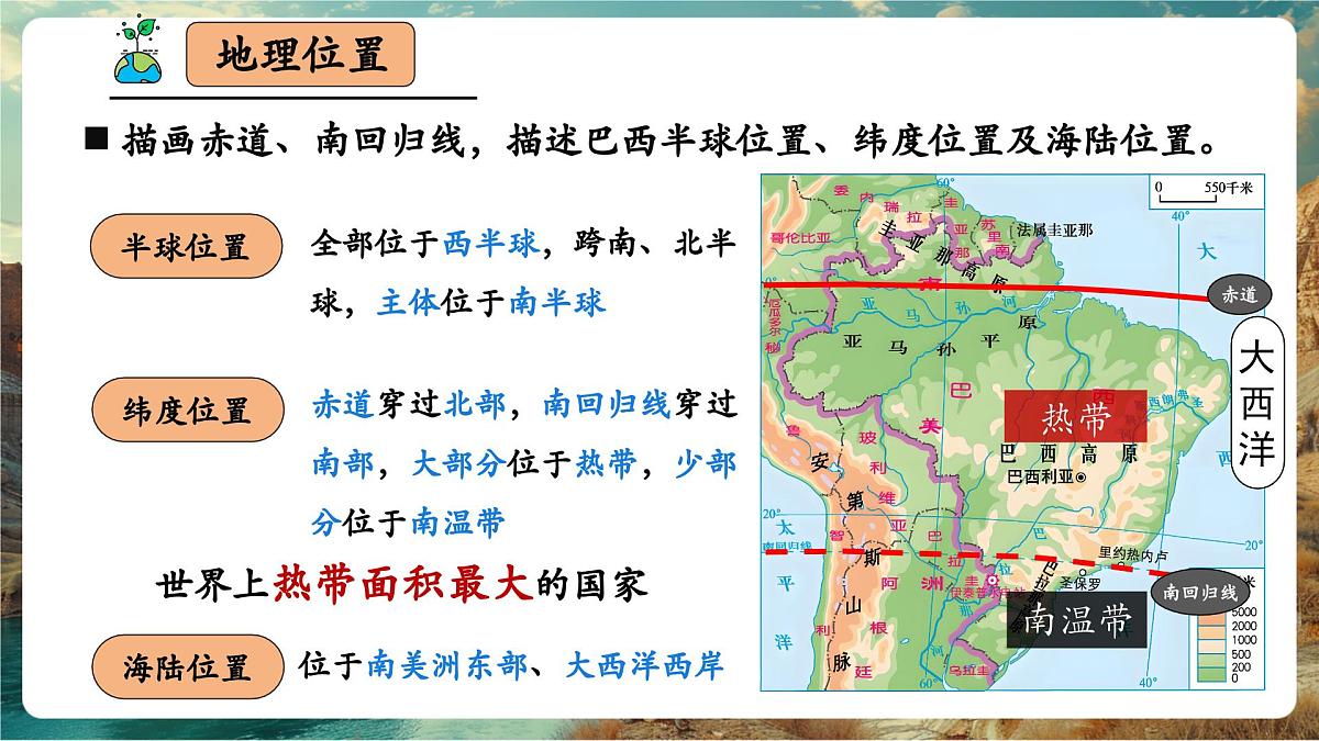 【新教材核心素养】商务星球版地理七年级下册8.6.1 巴西（课时1）（课件）第6页
