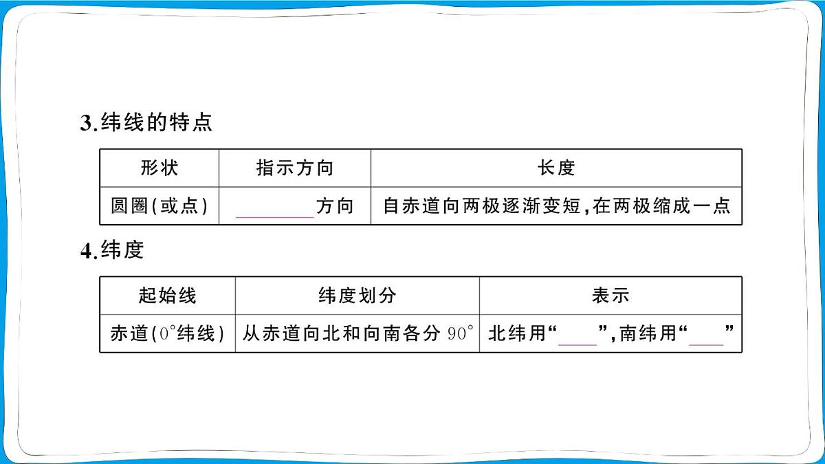 初中地理 人教版（2024）七年级上册1.2地球与地球仪第2课时 经线和经度 纬线和纬度 利用经纬网定位 训练课件 有答案第6页