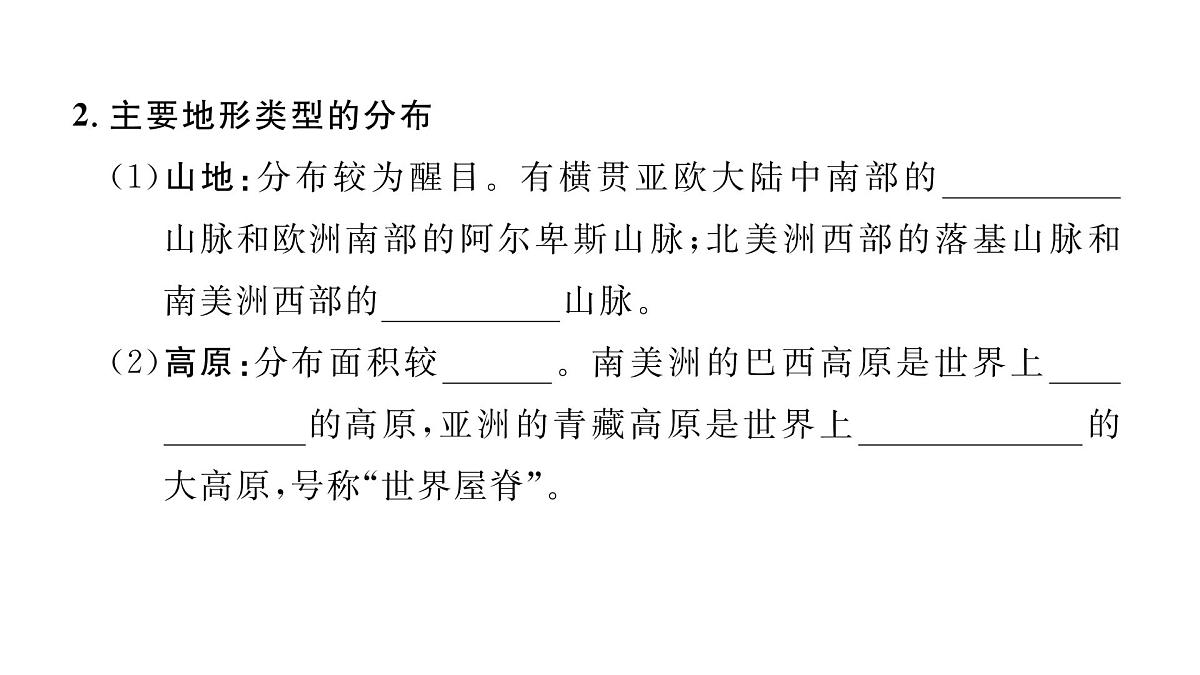 初中地理 人教版（2024）七年级上册3.2 世界的地形课件第3页