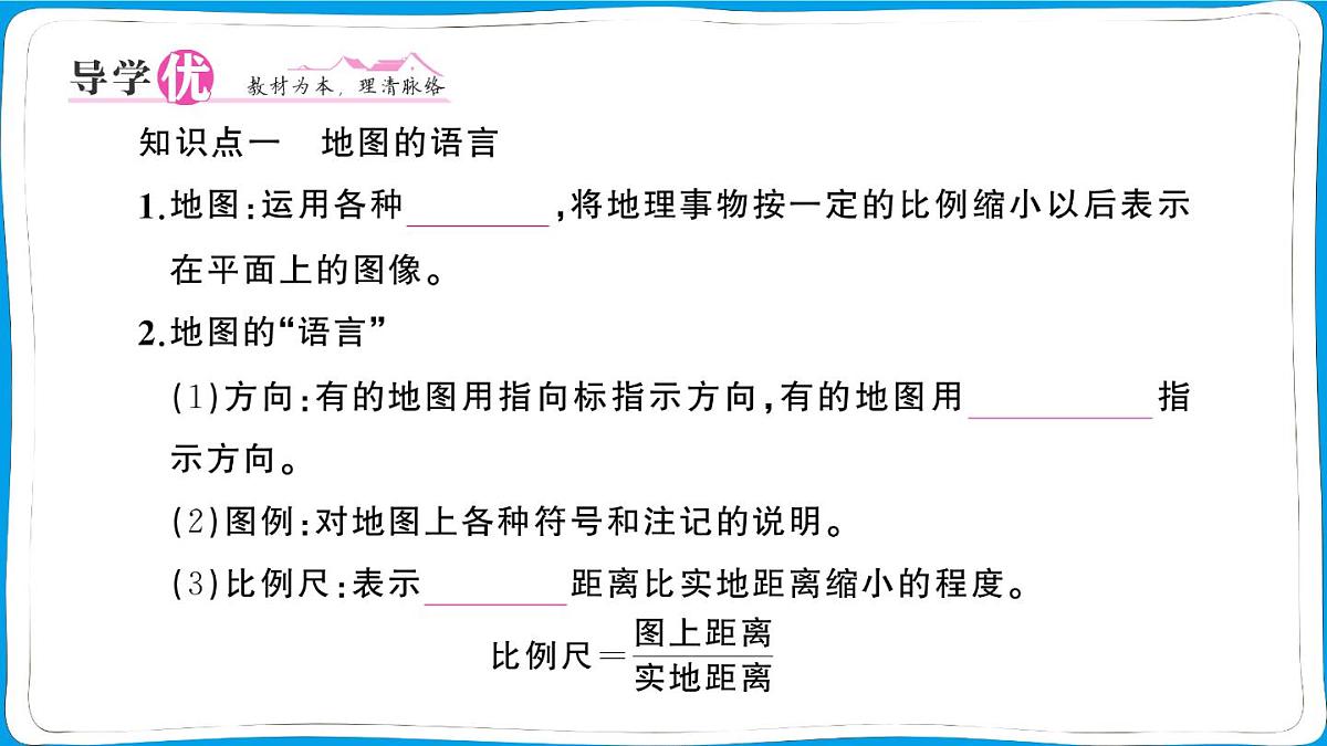 初中地理 人教版（2024）七年级上册第二章第一节 地图的阅读 训练课件 有答案第2页