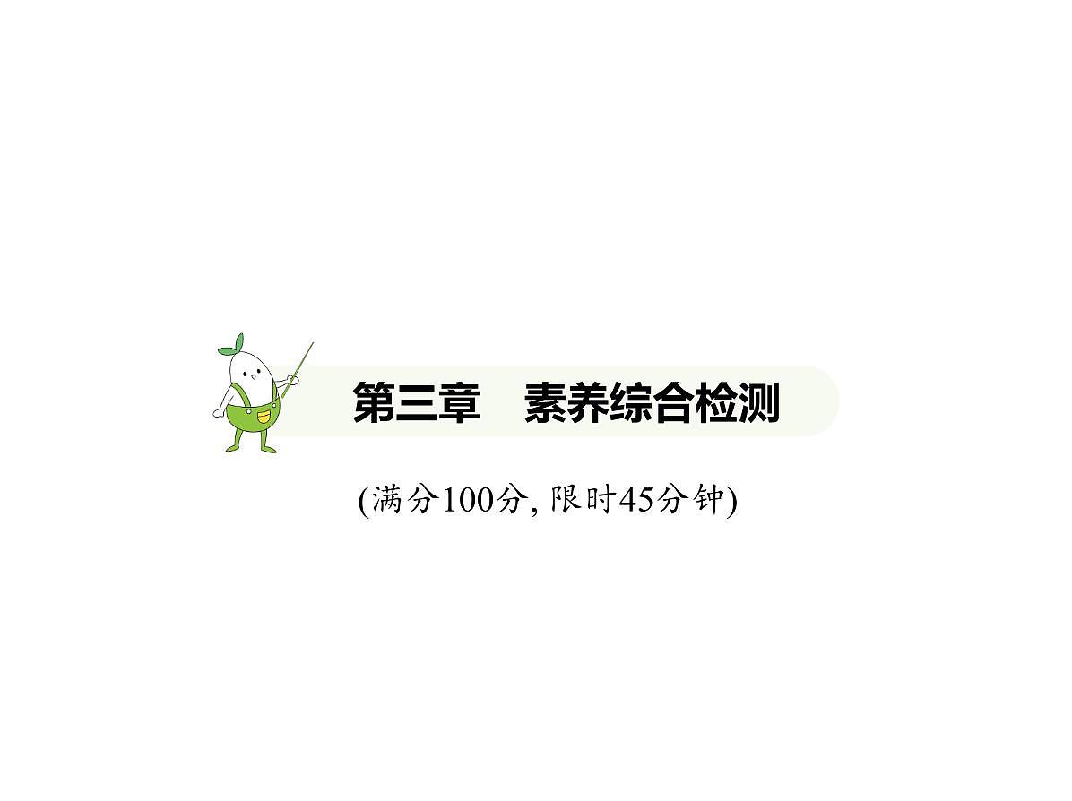 初中地理 人教版（2024）七年级上册第三章 陆地和海洋 试题讲解课件有答案04-第三章　素养综合检测第1页