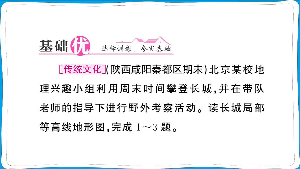 初中地理 人教版（2024）七年级上册第二章第二节 地形图的判读 训练课件有答案第7页