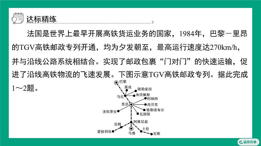湘教版（2024）地理七年级下册9.4 法国 第2课时　便利的交通　文化与旅游 复习课件第5页