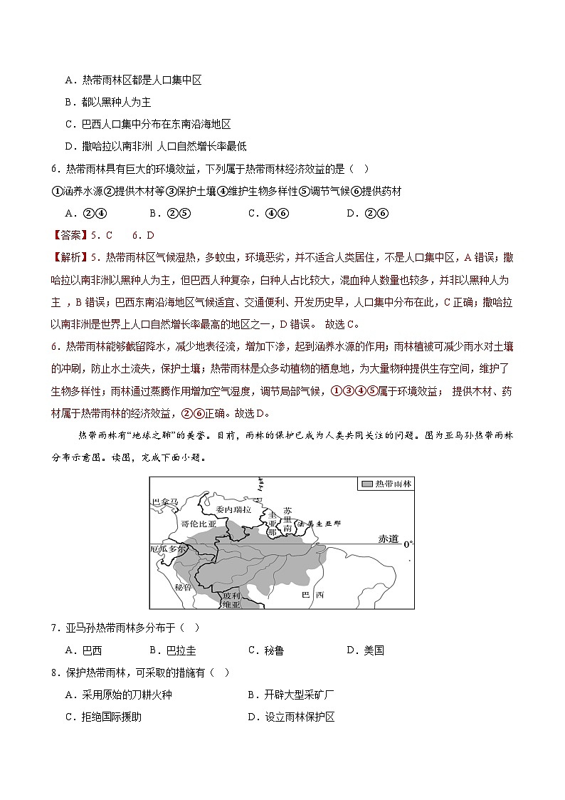 巴西第二课时（分层作业）（解析版）第3页