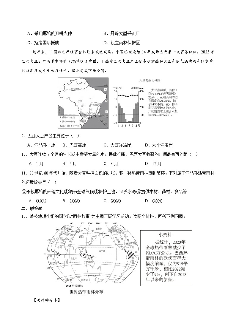 巴西第二课时（分层作业）（原卷版）第3页