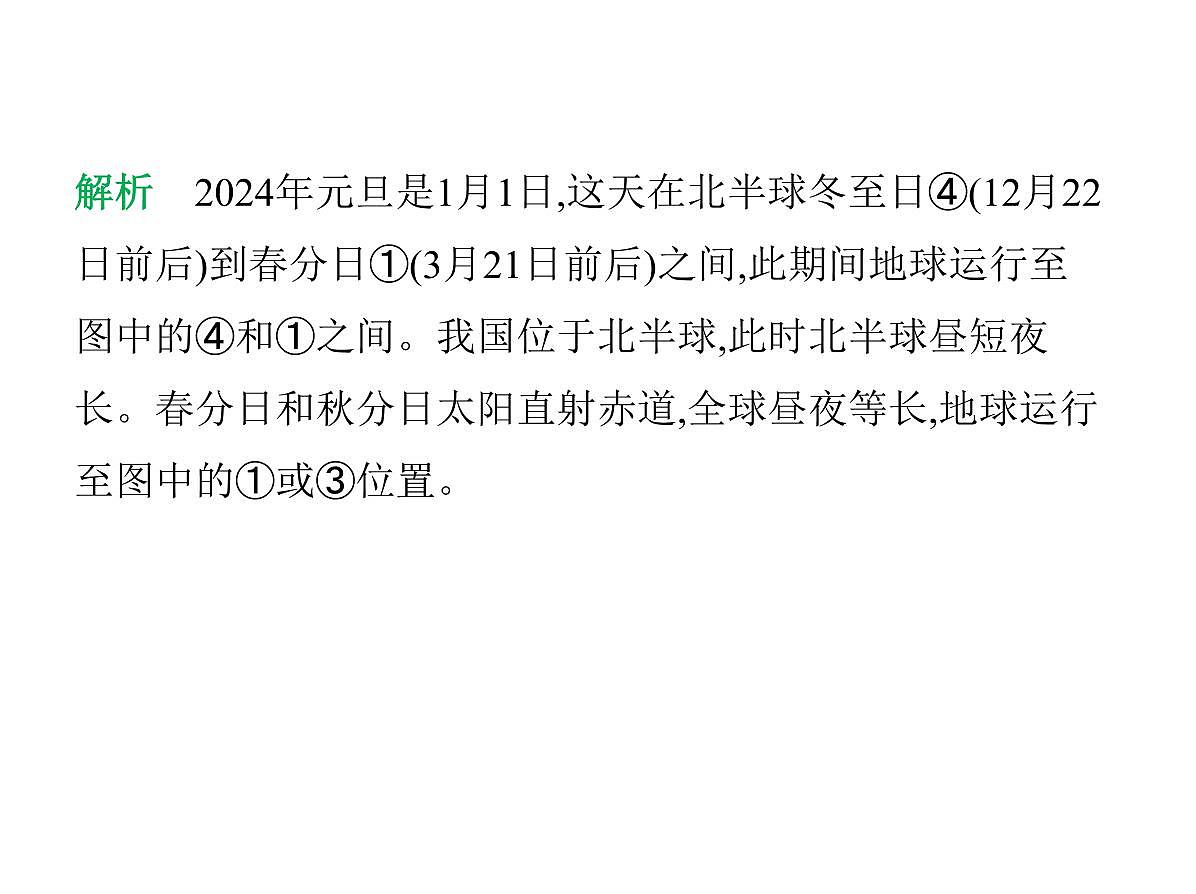 初中地理 人教版（2024）七年级上册第一章 地球 试题讲解课件 有答案02-第2课时　地球的公转第5页