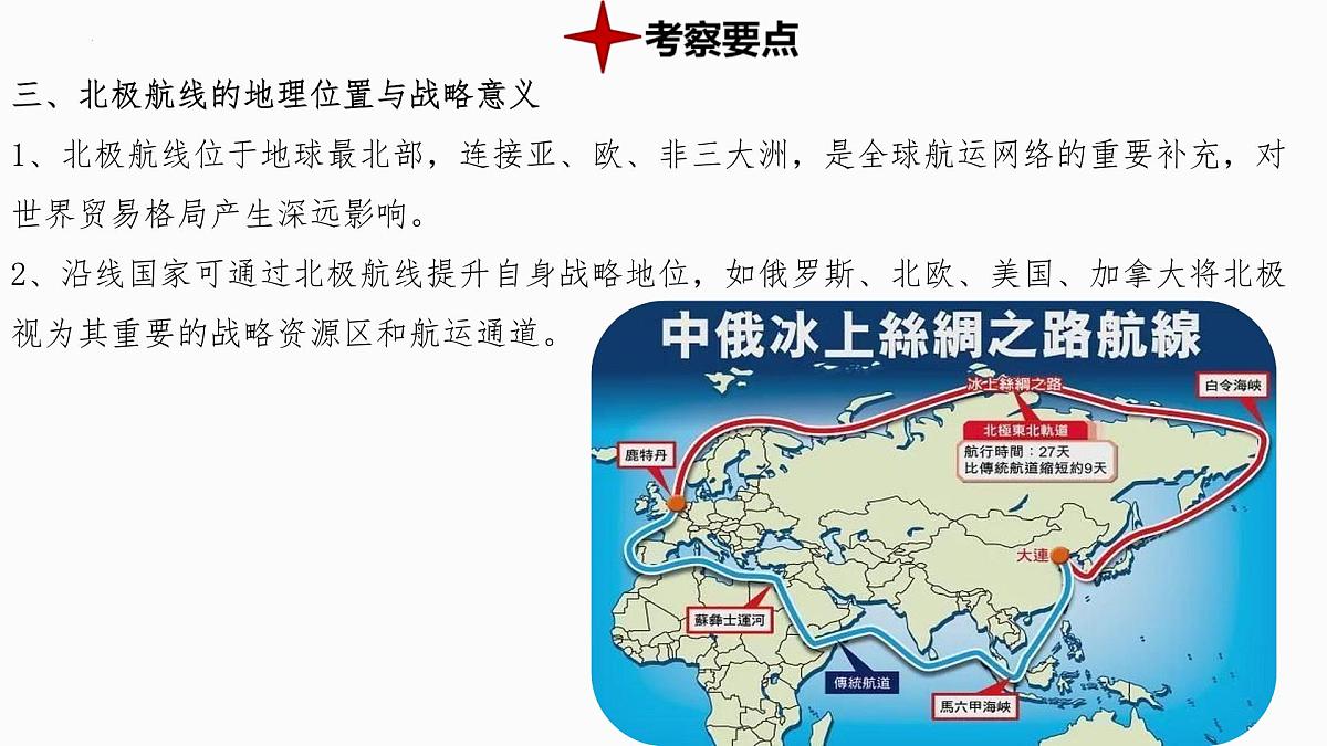 热点2+北极航线-备战2025年中考地理三轮热点专题复习课件第6页