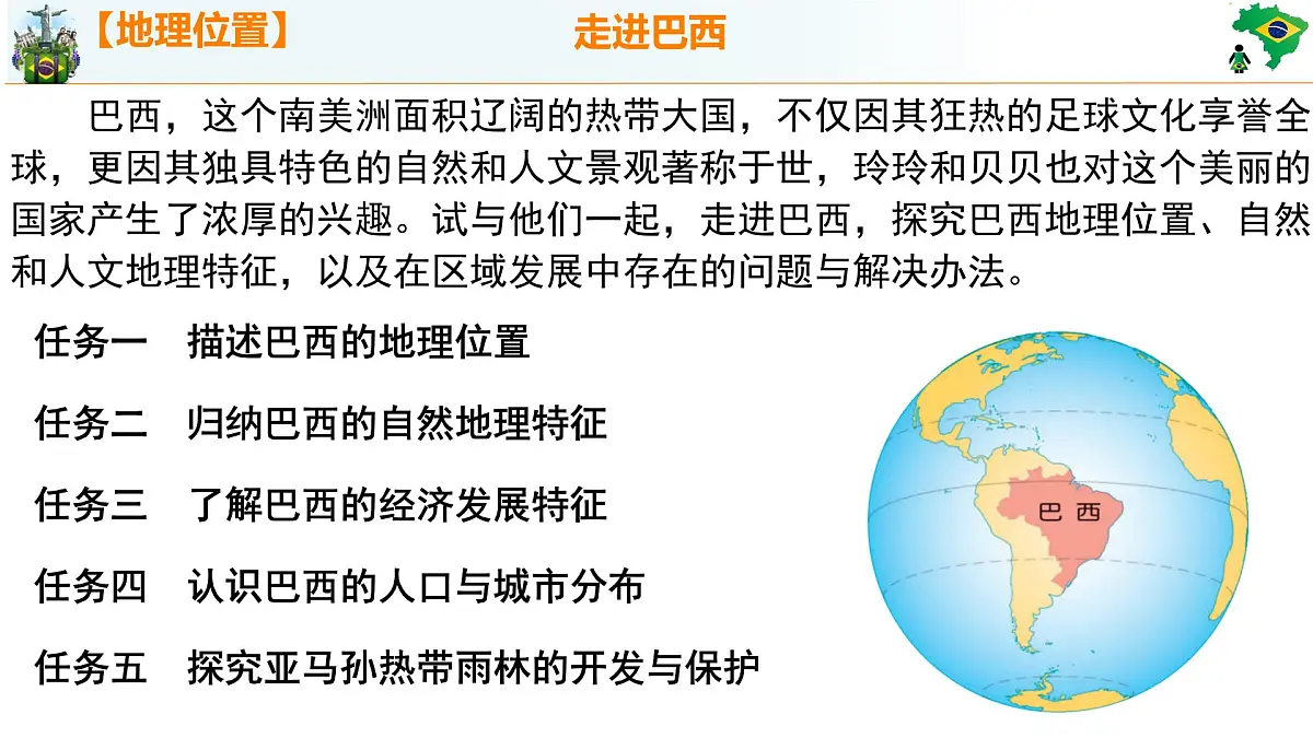 初中 地理 人教版（2024）七年级下册10.2 巴西 课件第2页