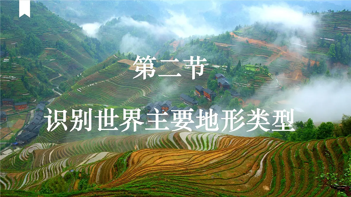 2024-2025学年晋教版地理七年级上册 3.2 识别世界主要地形类型 课件第1页