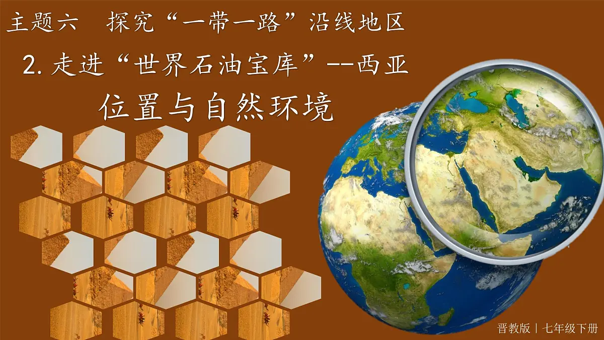 2024-2025学年晋教版地理七年级下册 6.2.1走进“世界石油宝库”——西亚（位置与自然环境）课件第1页