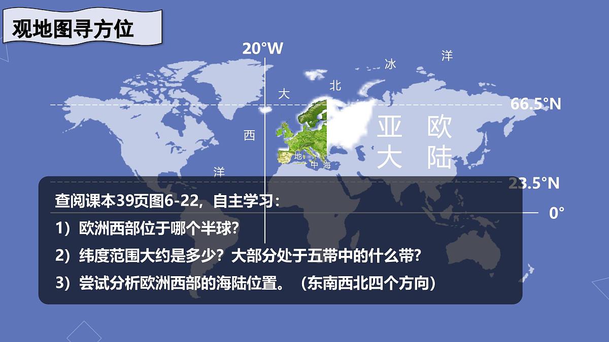 2024-2025学年晋教版地理七年级下册 6.3 寻踪“旅游胜地”——欧洲西部（位置与自然风光）课件第5页